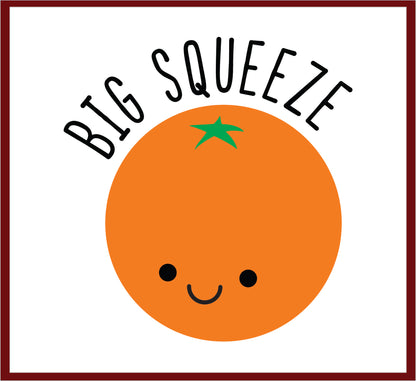 Big Lil Orange Fruit Slice Squeeze T-shirt - Gildan 5000 - DIG