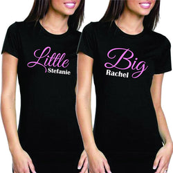 Sorority Ladies' Boyfriend Tee, Big & Little and Name Cursive Design, 2-Pack Bundle Deal - 3900 - CAD