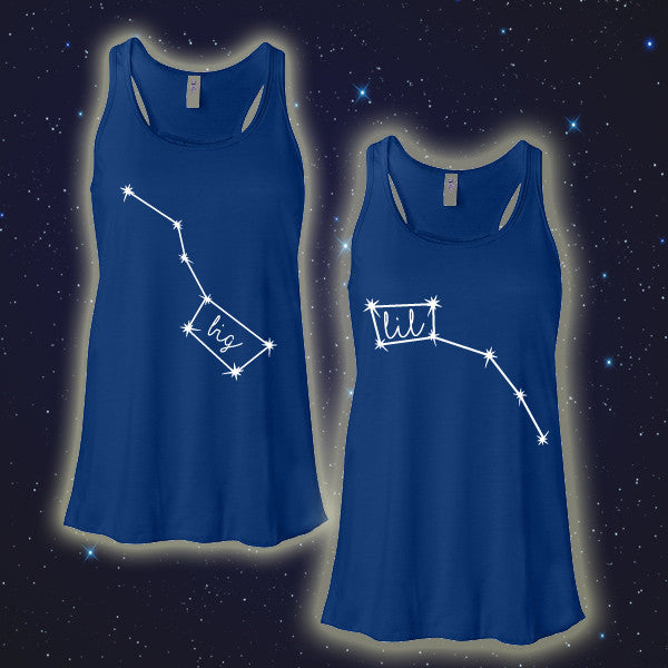 Printed Big & Little Dipper Flowy Sorority Tank - Bella B8800 - CAD