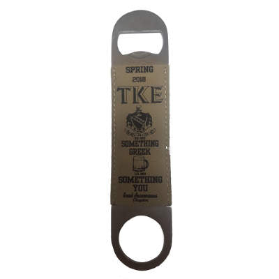 Greek Bottle Opener with Engraved Leather - GFT766 - LZR