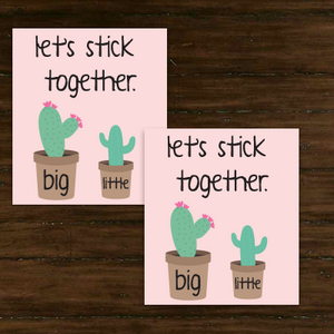Cactus Big/Little Sticker, Set of 3 - DIG