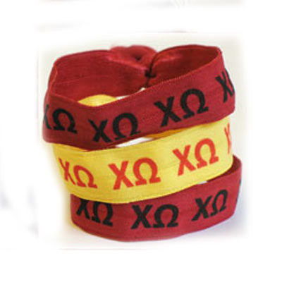 Chi Omega Hair Ties - Scribbles & Such SNS