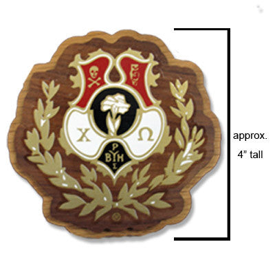 Chi Omega Large Wooden Crest