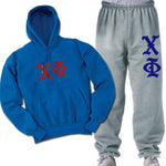 Chi Phi Hoodie and Sweatpants, Printed Old English Letters, Package Deal - CAD
