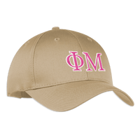 Sorority Adjustable Cap, 2-Color Greek Letters - Port and Company CP80 - EMB