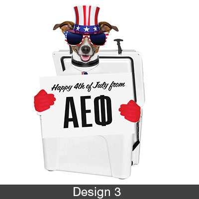 Fraternity Patriotic Puppy Design Printed T-Shirt - Jerzees 21MR - SUB