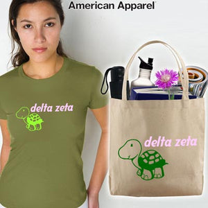 Delta Zeta Mascot Printed Tee and Tote - CAD
