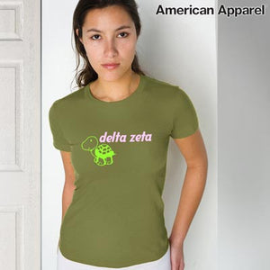 Delta Zeta Mascot Printed Tee - Gildan G640L - CAD