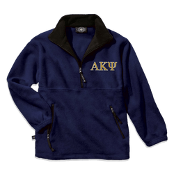 Fraternity Fleece Pullover, 2-Color Greek Letters - Charles River 9501 - EMB