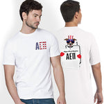 Fraternity Patriotic Puppy Design Printed T-Shirt - Jerzees 21MR - SUB
