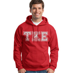 Fraternity Hooded Sweatshirt, Printed Varsity Letters - Gildan 18500 - CAD