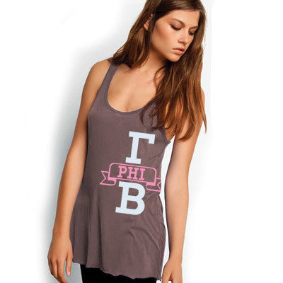 Gamma Phi Beta Printed Flowy Bella Tank - Bella B8800 - CAD