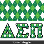 Sorority Bid Day Package -  Panoramic Pattern Printed Tee and Paddle Keychain - Jerzees 21MR - SUB