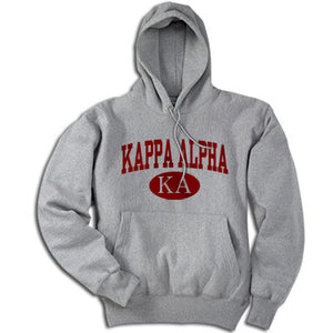 Kappa Alpha Hoodie, Printed Vertical Arc Design - G185 - CAD