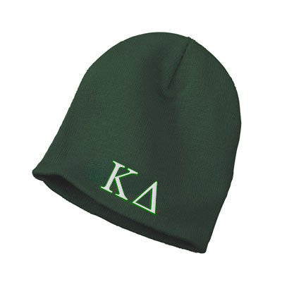 Kappa Delta Knit Beanie, 2-Color Greek Letters - 1500 - EMB