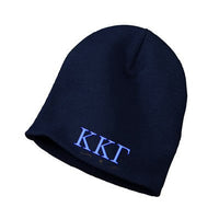Kappa Kappa Gamma Knit Beanie, 2-Color Greek Letters - 1500 - EMB