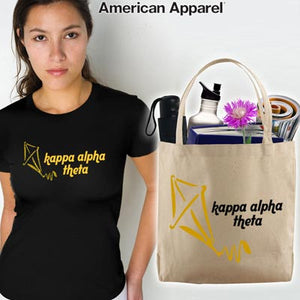 Kappa Alpha Theta Mascot Printed Tee and Tote - CAD
