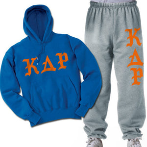 Kappa Delta Rho Hoodie and Sweatpants, Printed Old English Letters, Package Deal - CAD
