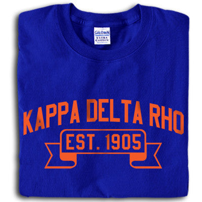 Kappa Delta Rho Vintage Football Printed T-Shirt - Gildan 5000 - CAD