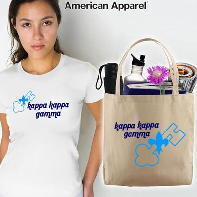 Kappa Kappa Gamma Mascot Printed Tee and Tote - CAD