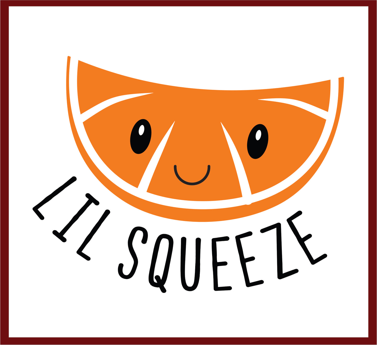 Big Lil Orange Fruit Slice Squeeze T-shirt - Gildan 5000 - DIG