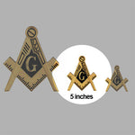 Masons Embroidered Patch Crest - 5-inch