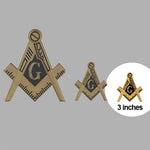 Masons Embroidered Patch Crest - 3-inch
