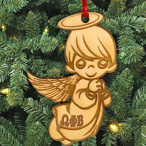 Omega Phi Beta Angel Ornament - LZR