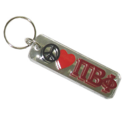 Pi Beta Phi Peace Love Keychain - Craftique cqPLKC