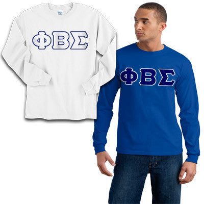 Phi Beta Sigma Long-Sleeve Shirt, 2-Pack Bundle Deal - Gildan 2400 - TWILL
