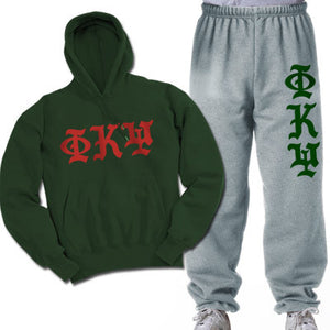 Phi Kappa Psi Hoodie and Sweatpants, Printed Old English Letters, Package Deal - CAD
