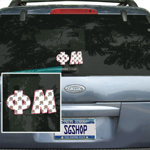 Phi Mu Mascot Car Sticker