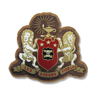 Phi Mu Large Wooden Crest