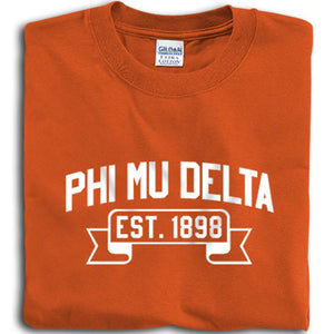 Phi Mu Delta T-Shirt, Printed Vintage Football Design - G500 - CAD