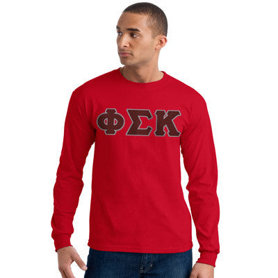 Phi Sigma Kappa Long-Sleeve Shirt with Twill Greek Clothing and