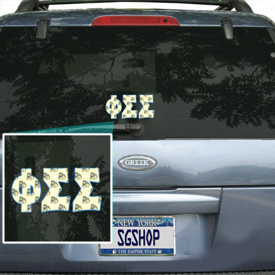 Phi Sigma Sigma Mascot Car Sticker