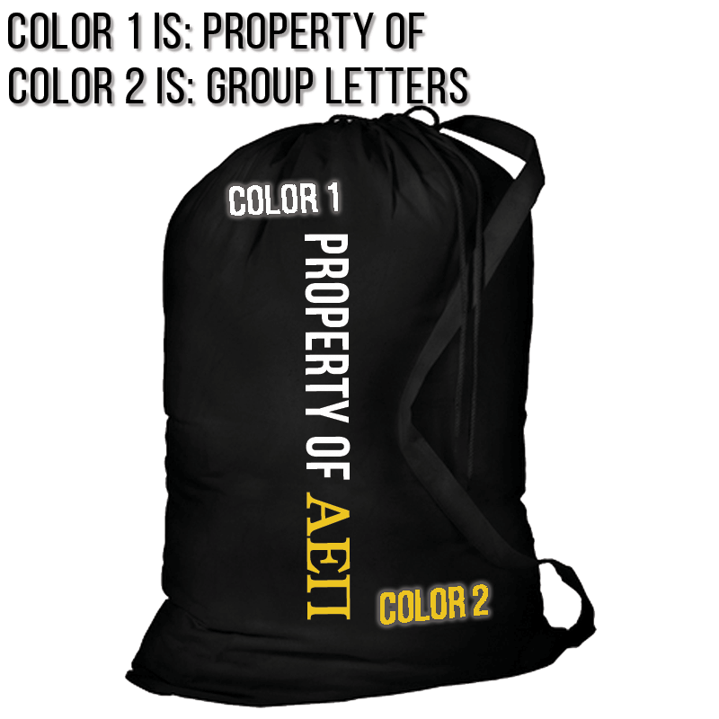 Greek Sorority & Fraternity Property of Laundry Bag - B085 - CAD
