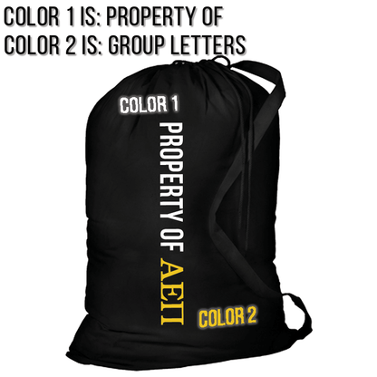 Greek Sorority & Fraternity Property of Laundry Bag - B085 - CAD