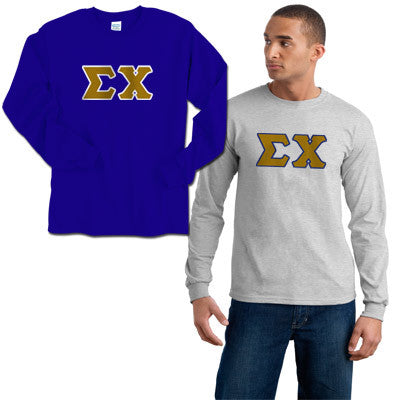 Sigma Chi Long-Sleeve Shirt, 2-Pack Bundle Deal - Gildan 2400 - TWILL