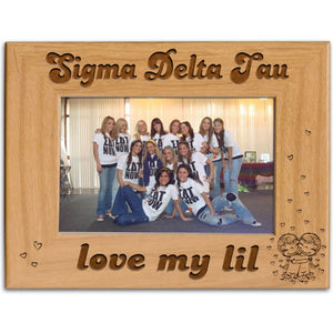 Sigma Delta Tau Love My Lil Picture Frame - PTF157 - LZR