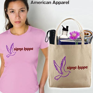 Sigma Kappa Mascot Printed Tee and Tote - CAD
