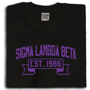 Sigma Lambda Beta T-Shirt, Printed Vintage Football Design - G500 - CAD