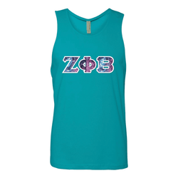 Sorority Tank Top with Twill Letters - Next Level 3633 - TWILL