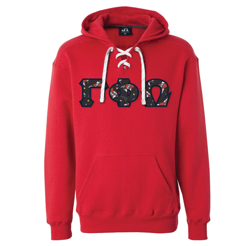 Hockey string store hoodie