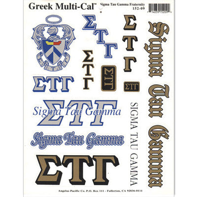 Sigma Tau Gamma Multi-Cal Stickers
