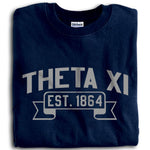 Theta Xi T-Shirt, Printed Vintage Football Design - G500 - CAD