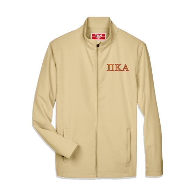 Fraternity Soft-Shell Jacket, 2-Color Greek Letters - Team365 TT80 - EMB