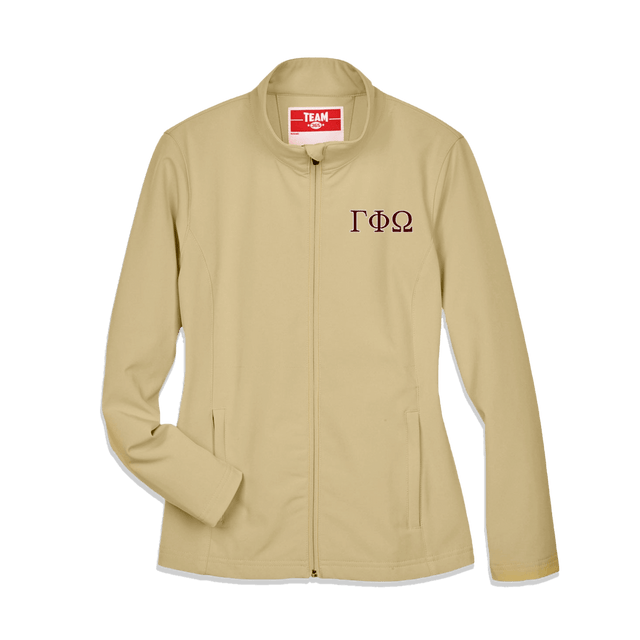 Sorority Soft-Shell Jacket, 2-Color Greek Letters - Team365 TT80W - EMB