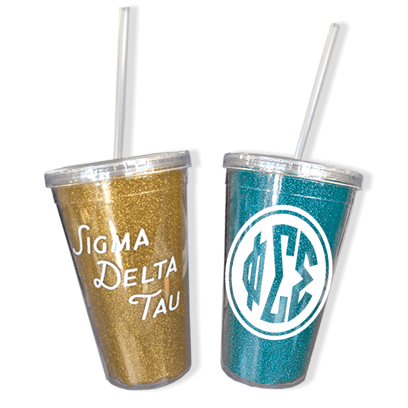 Custom Sorority Glitter Tumbler - WA334056-CL - CAD