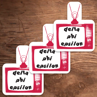 Vintage TV Sticker, Set of 3 - DIG